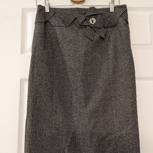 NWT Joseph A Black While Plaid Skirt, Size 6